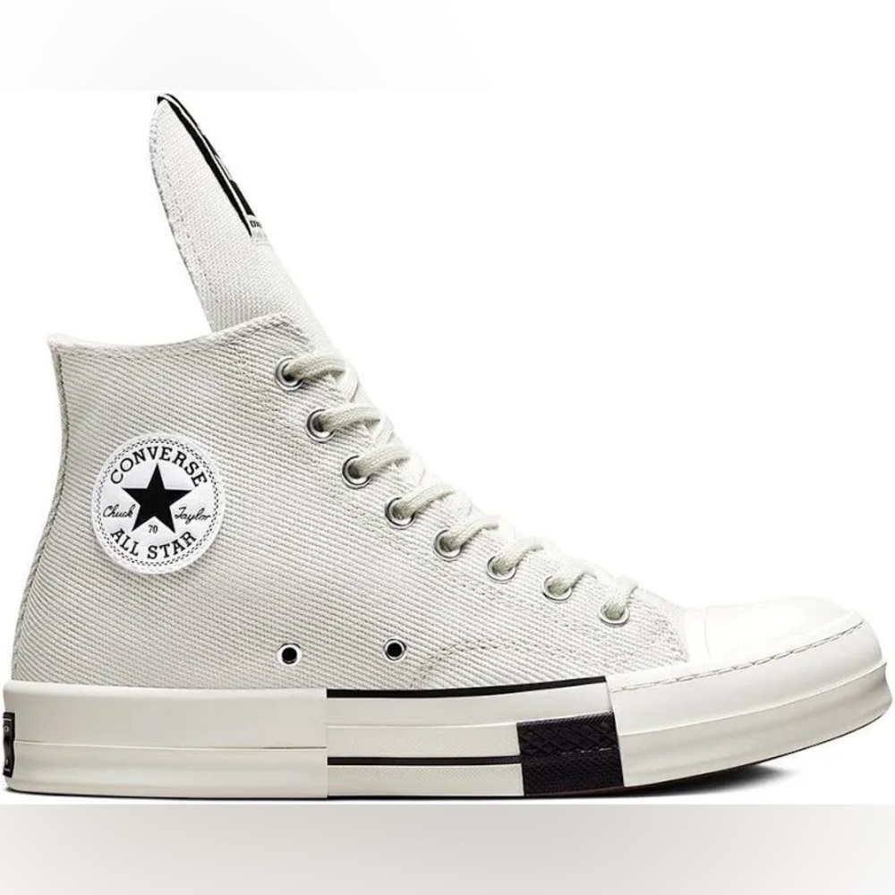 Rick Owens x Converse All Star High Top White Black Sneakers
